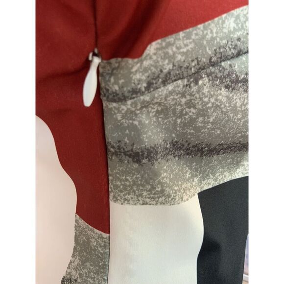 MOD Multicolored Geometric Long Sleeve High Neck Half Zip Classic Dress Size Med - Picture 5 of 14